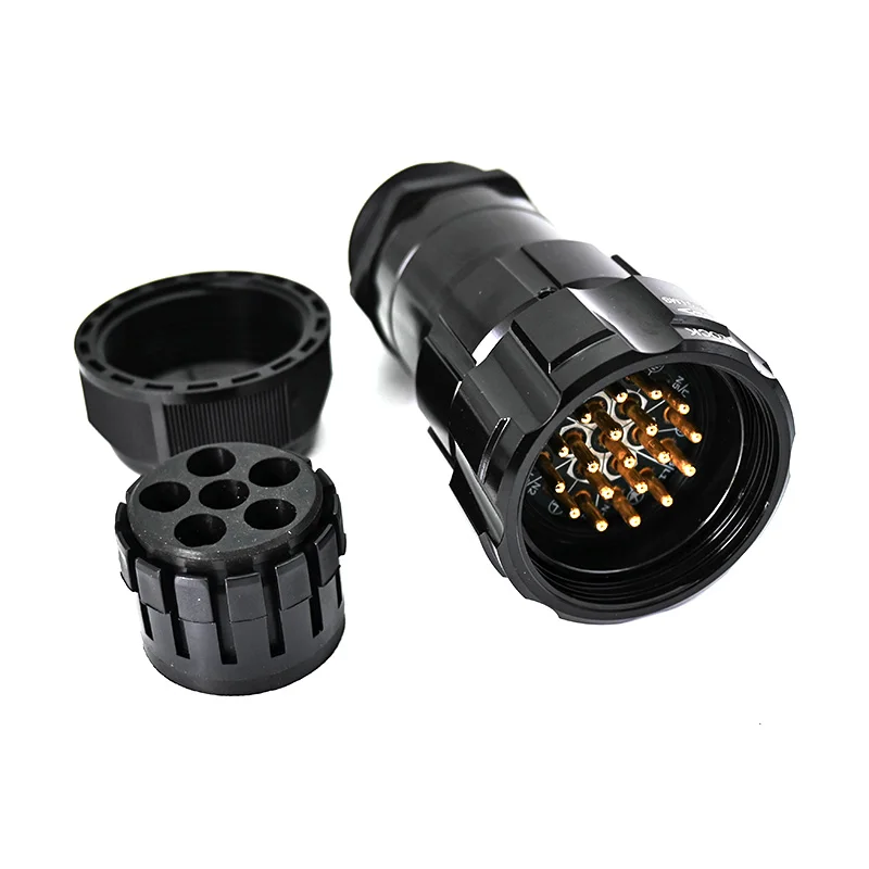 19-Pin Socapex Splitter-Steckverbinder 6-Wege Männlich-Weiblich Soca Break Fan In/Out Mehrfachstecker für 6-Kanal 2,5mm² Kabel