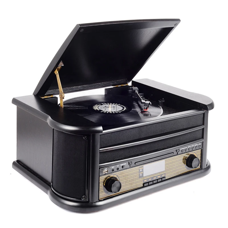 Vinyl Record Player & CD Player Cassette Recording Player & USB/SD FM Radio  Phonograph - China Turntable Player and Vinyl Player price