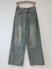 DEAT Women's Jeans High Waist Washed Striped Loose Straight Wide Leg Vintage Causal Denim Pants 2025 Spring New Fashion 29L8450 4