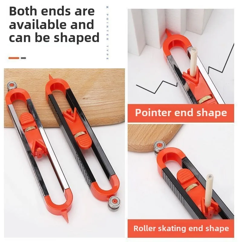 Woodworking Measuring Tool Job Tools Profilometer Marking Tool Irregular Shape Duplicator Suitable for Woodworking Measurement Carpet Tile Laying Trimmer