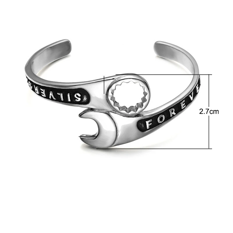 Retro Creative Wrench Bracelet Suitable for Men Personality Charm Motorcycle Bicycle Leisure Accessories Gifts bangle bracelet