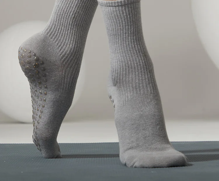 Yoga Silicone Socks Professional Dance Non-slip Solid Color Sports Socks Women Lady Cotton Breathable Fitness Gym Pilates Socks 94 Sfa68ace058244a07a5fd5b6484cd11bbK