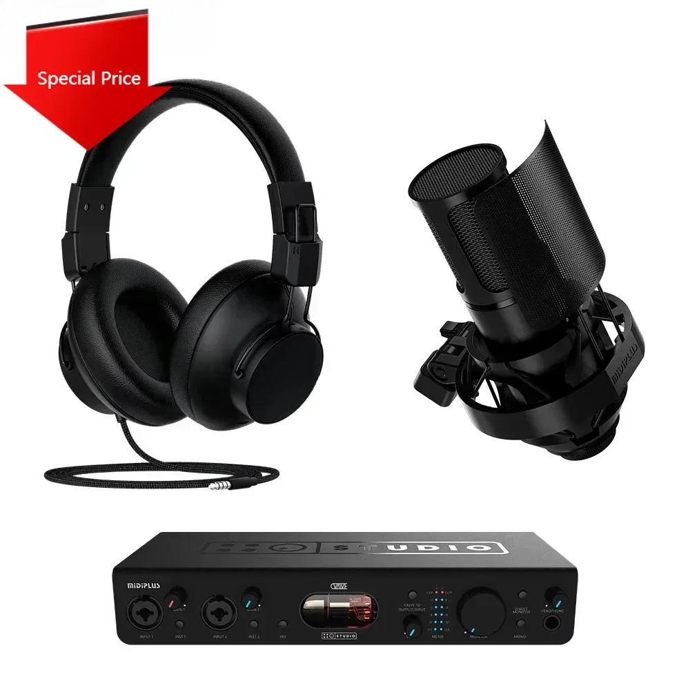 Studio 2 Pro OTG 전문 오디오 인터페이스 악기 액세서리 용 24bit 192kHz USB 녹음 사운드 카드