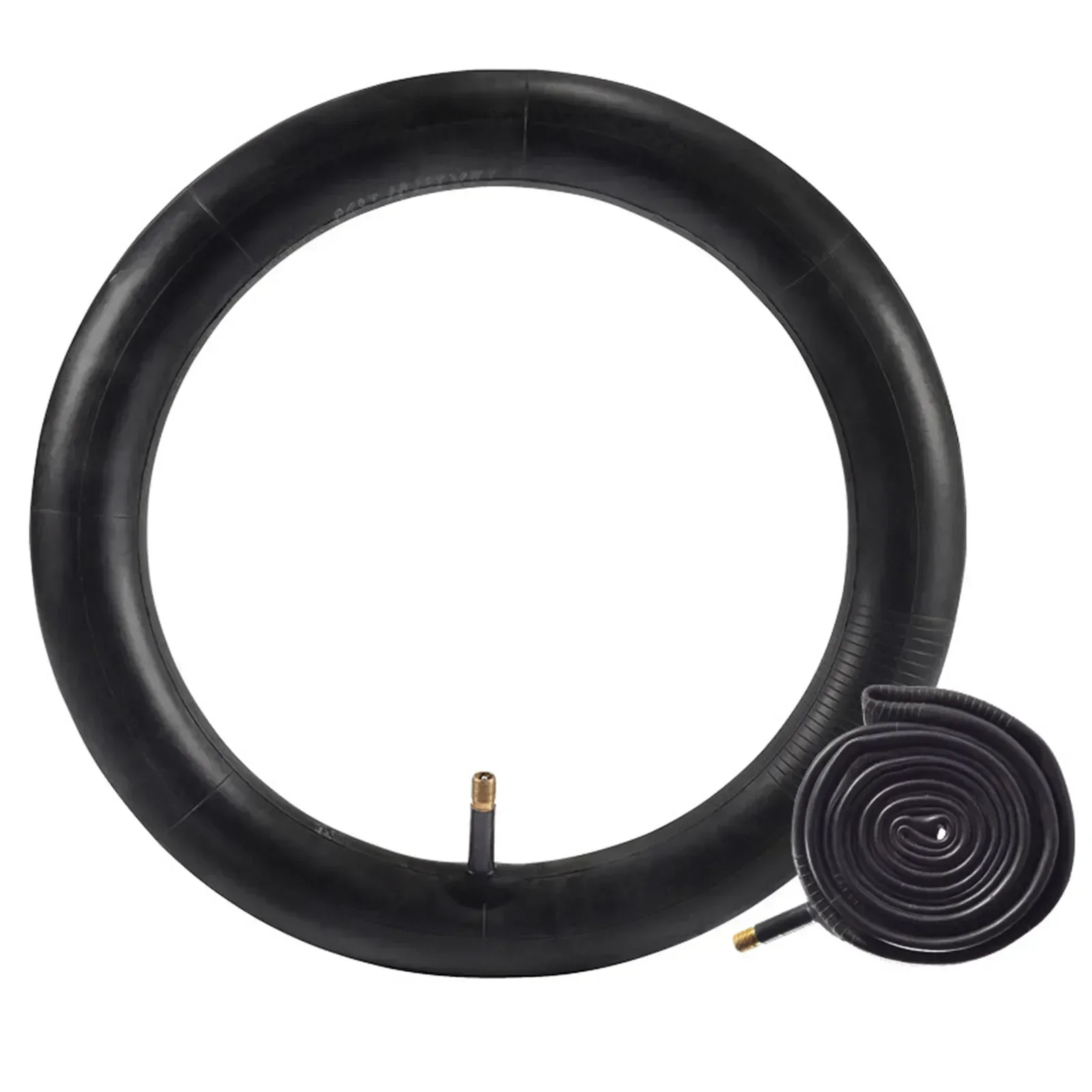 0 Bike Inner Tube 20/24/26*4 Inch Wided Rubber Spare Tire For Snowmobiles Bicycles ATVs Black Tyre Cycling Parts Accessories