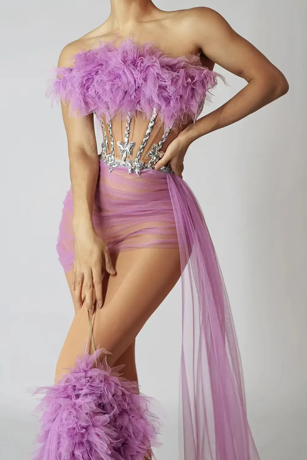 Women Costume Set Folk Dance gogo costume women singer stage show festival outfit sexy Birthday Party Dress dance dress sexy evening dress