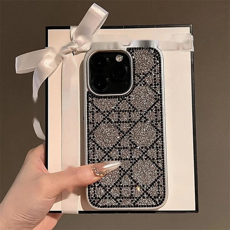 【 Haute qualité 】 Coque de téléphone Crystal Diamond Promax New iPhone 15 Premium Feeling 13 Sets 14 Anti Drop 12 Silicone_voghion.com