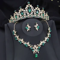 Princess Pink Crown Jewelry Sets for Girls Tiaras and Necklace Earrings Party Prom Wedding Jewelry Set Birthday Accessory - Image 5