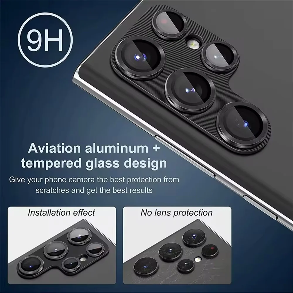 Metal Camera Lens Protector Glass - Full Cover