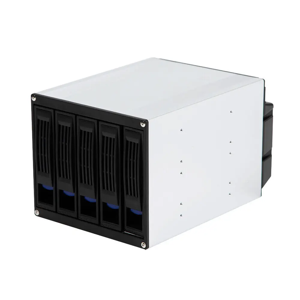 5 Bays SATA SAS D Drive Bay Hard Drive Disk Case Enclosure 2.5"/3.5" Hard Enclosure