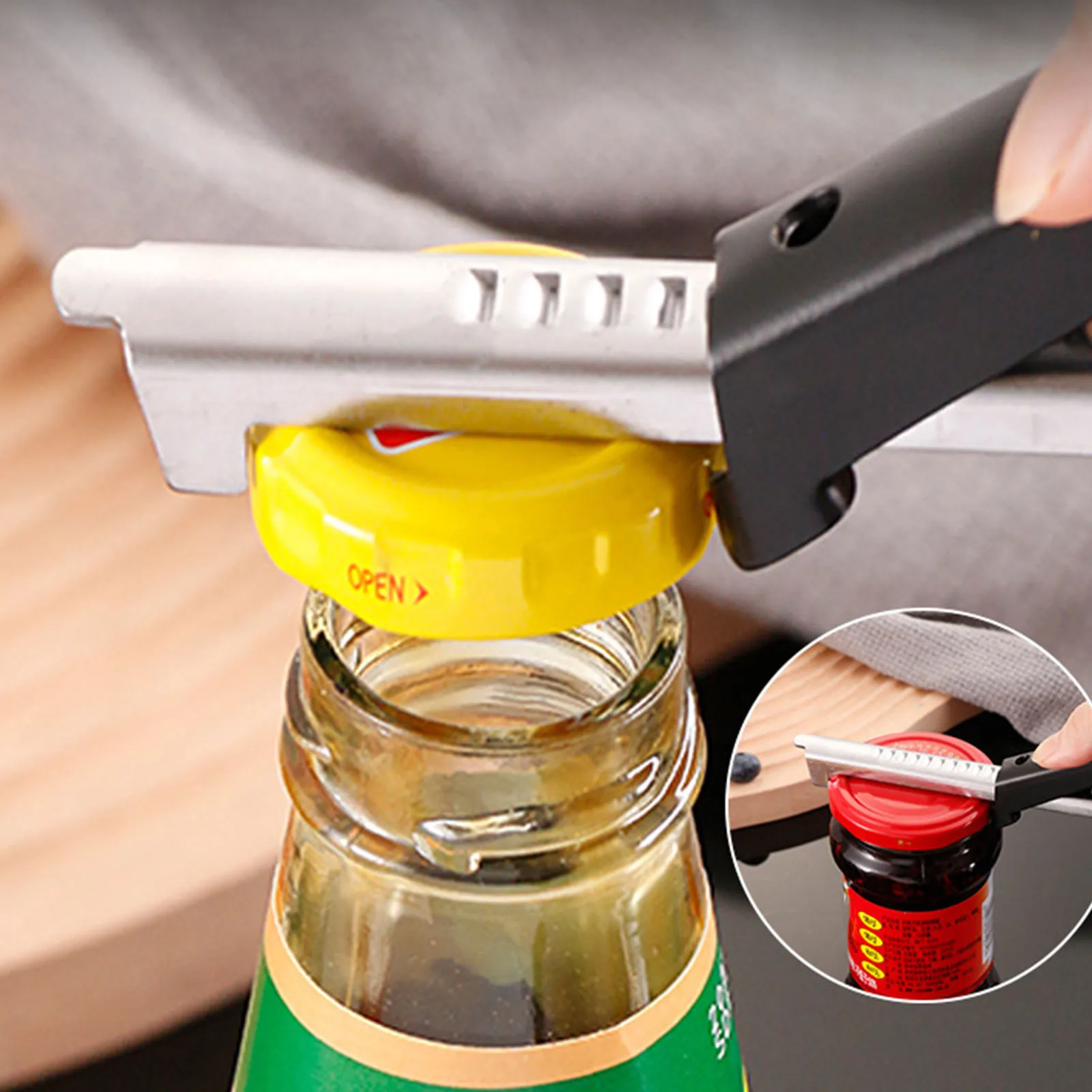 

Can Opener Multifunction Anti-slip Bottle Opener Kitchen Tool для кухни полезные вещи посуда для кухни abridor de vinho