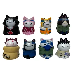 Anime Naruto Q Version Action Figures - Kakashi, Itachi, Gaara Collectible Dolls, PVC Desktop Decor Birthday Gifts (8Pcs Set)