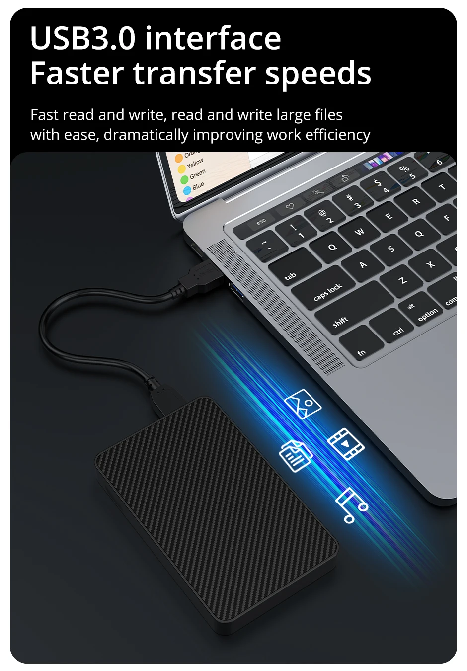 Externe Festplatte 2,5 tragbare Festplatte Festplatte 250GB 320GB 500GB 1TB USB 3,0 für Desktop-PC-Laptops Spiele konsolen TV PS5 Xbox – Detail 2