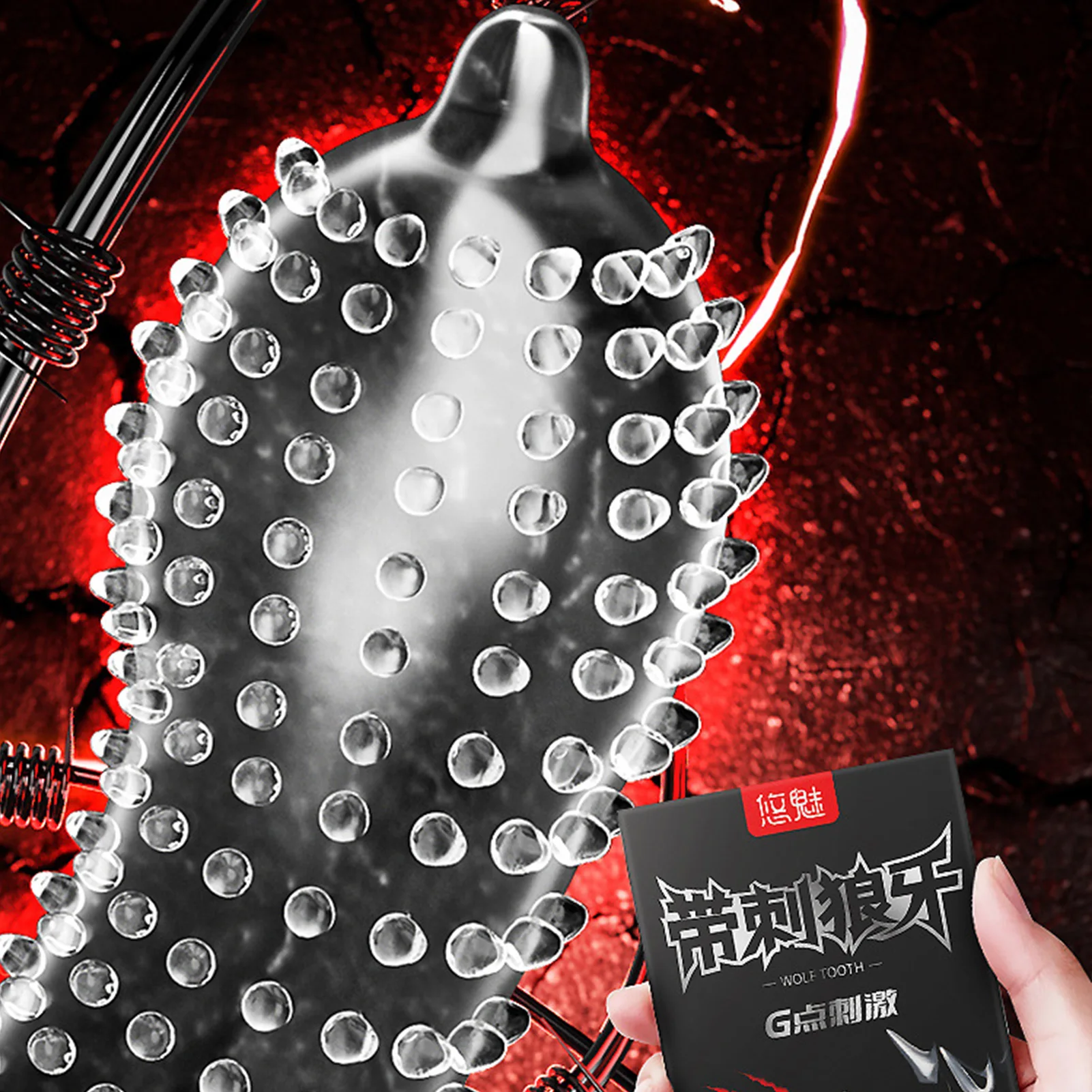 Large Spikes Condoms Dotted Granular Sex Tooys for Adult Original Lubricants Sexual Retardant High Sensitive Sex Shop 18+ 4