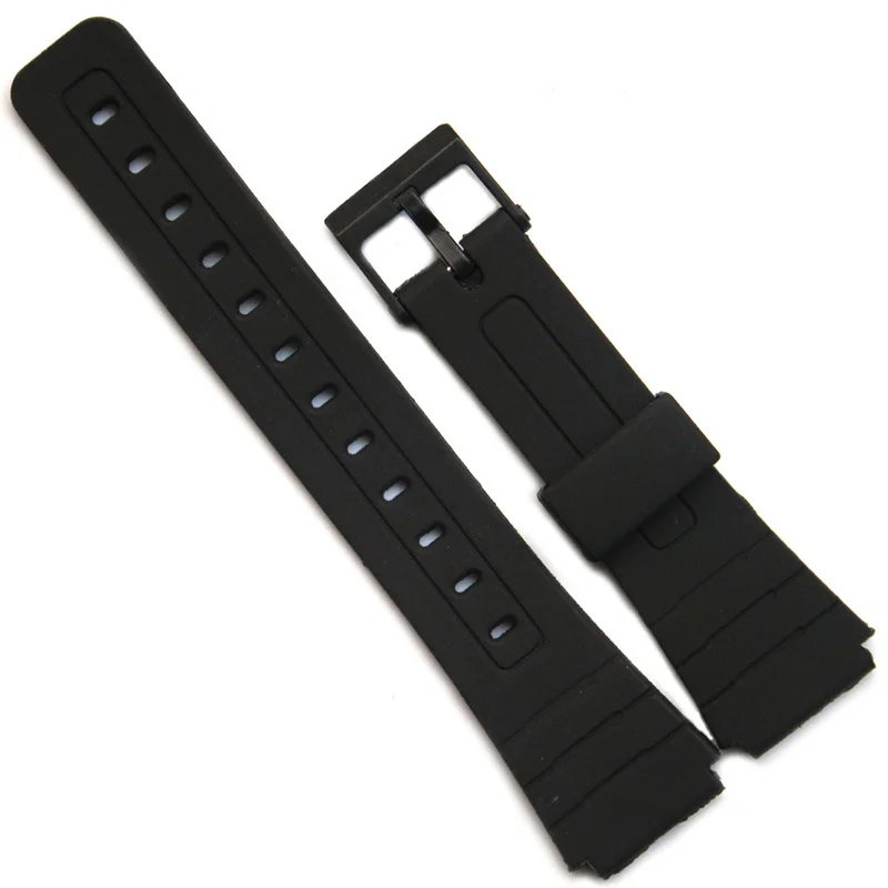 Universal Black Resin Watchband Strap (16mm, 18mm, 20mm)