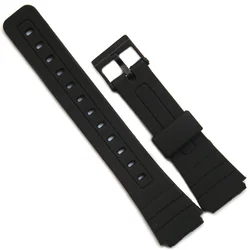 Universal Black Resin Watchband Strap (16mm, 18mm, 20mm) - 16mm (Black)