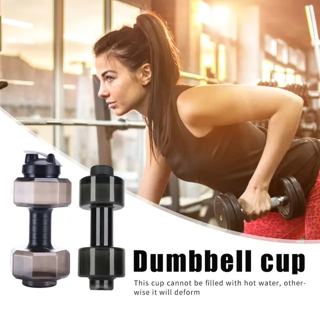 Creative Dumbbell Shaped Water Bottle Large Portable Water Bottle Fitness Exercise  Water Jug For Yoga Running Cycling Camping - AliExpress