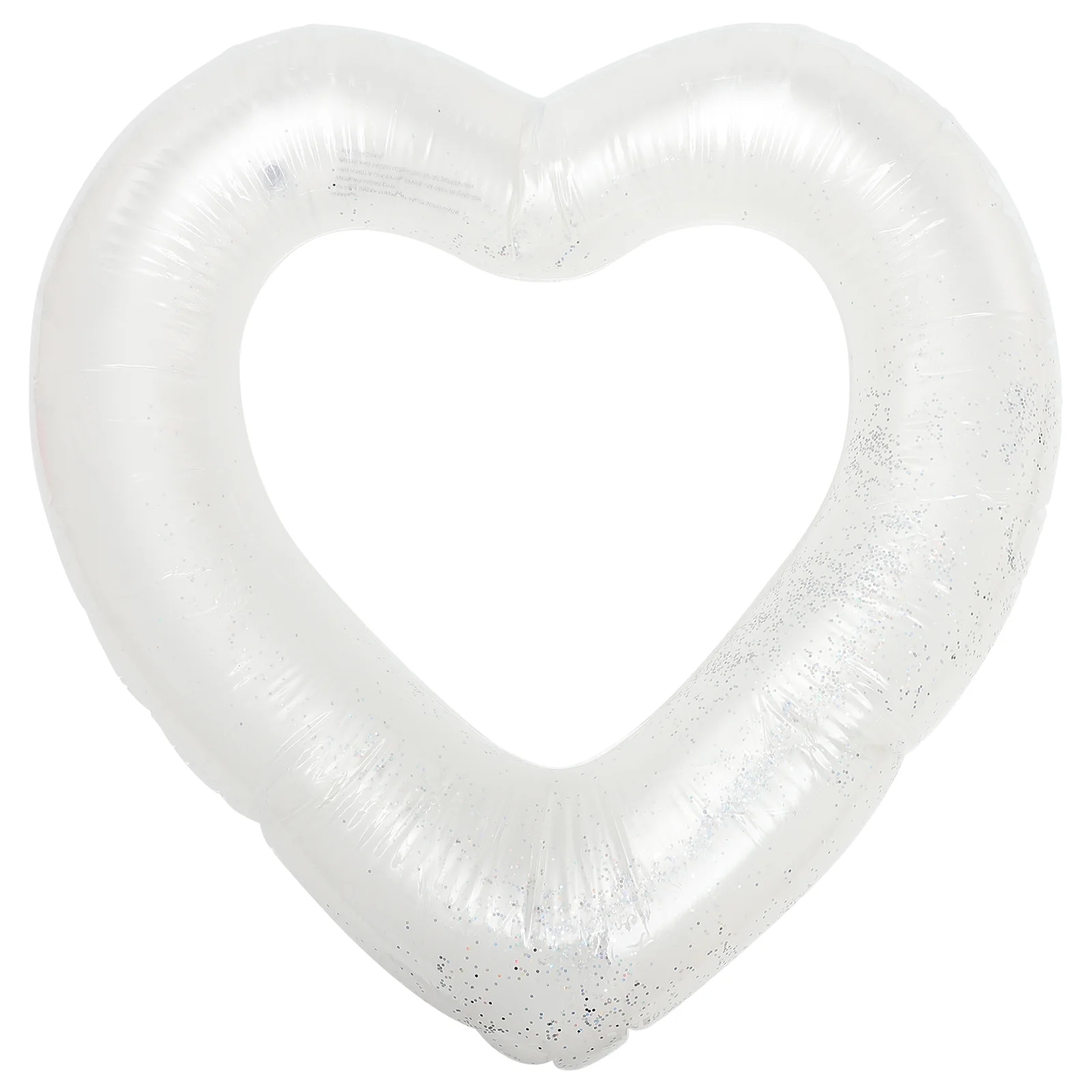 

Heart Shaped Swimming Ring Thicken Floating PVC Heart-shaped White Summer Pool Party