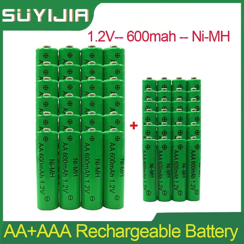 AAAAARechargeableBatteryAA12V600mAh15VAAA600mAhNiMHBattery