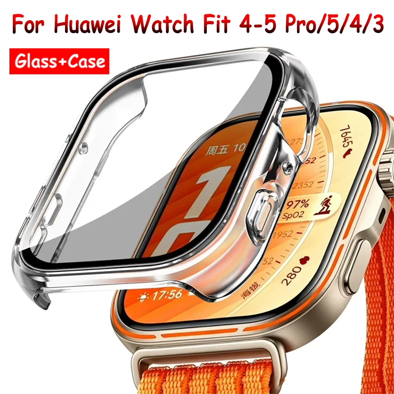 Premium Tempered Glass Screen Protector with Hard PC Bumper and Protective Case Cover