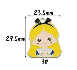 Set of 10 Colorful Cartoon Enamel Charms for Jewelry Making and DIY Projects (6)