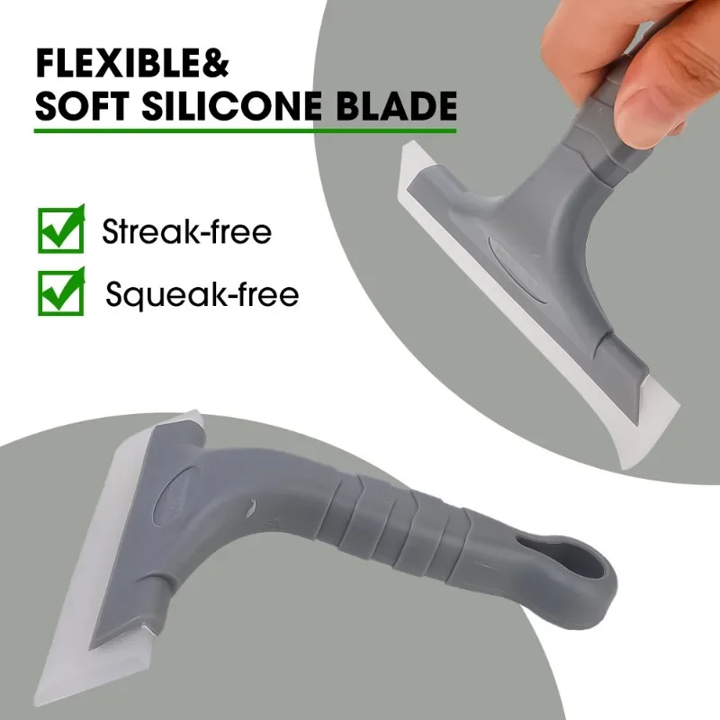Car Glass Film Scraper Car Windshield Wiper Cleaner Bathroom Glass Washer Silicone Blade Cleaning Accessories