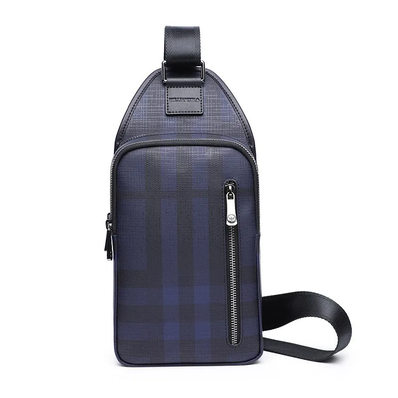 WILLIAMPOLO Luxury Brand Men Chest Bag Business  Canvas Crossbody Bag Casual Men Shoulder Bag Fashion Exercise Chest Pac