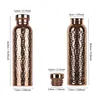 800ML Electroplated Copper Water Bottle​ ​One-Click Open Lid​ Anti-Slip​ ​Hammer Pattern Bottle​ Sports Water Bottle 6