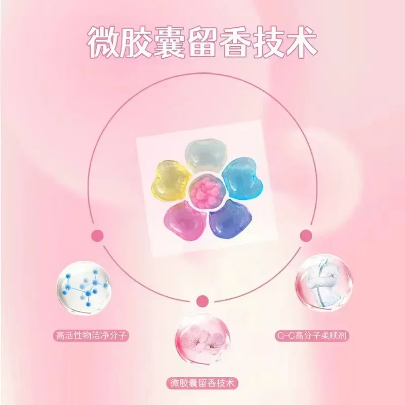 6-in-1 Laundry Beads Lasting Fragrance Decontamination Concentrated Laundry Liquid Stain Cleaning Balls