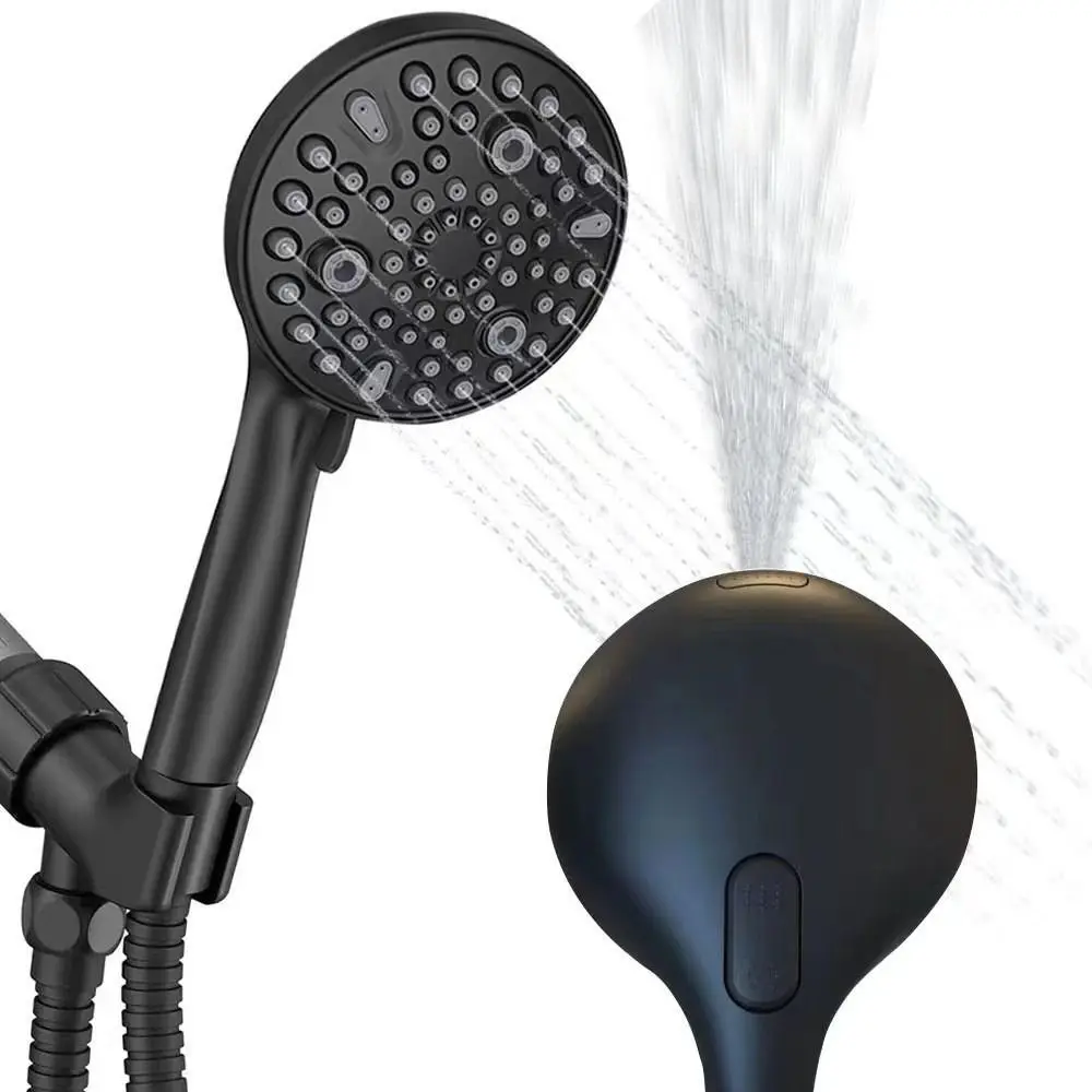 Adjustable Pressure Handheld Shower Head With A Hose