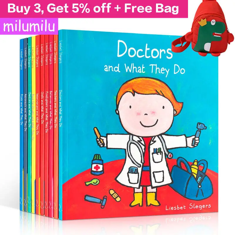

MiluMilu Children's English Enlightenment Picture Storybook Parent-child What They Do Original Books