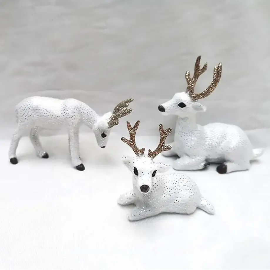 1 Pcs Simulated Animal Spotted Deer Christmas Reindeer Gift Decorations Plush Toys Ornaments