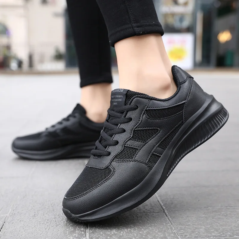 Women's Breathable Non-slip Platform Fashion 2022 Autumn New Casual Shoes Korean Running Shoes Black Sneakers shoes for women