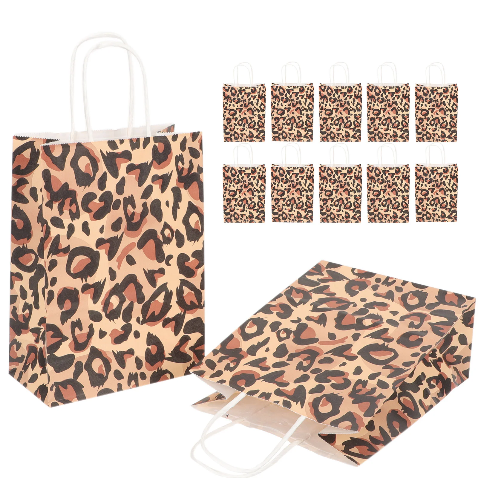 

12 Pcs Tote Bag Party Favor Clothes Gift Handbags Candy Paper Shopping Kraft for