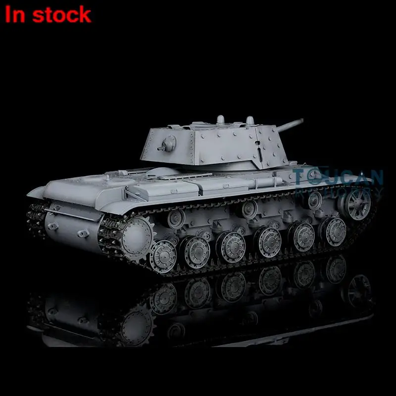 2.4G HENG LONG 1/16 Gray 7.0 Soviet KV-1 RC Tank 3878 Full Metal Tracks Wheels RTR Radio Models Speaker Machine Gun Toys TH17483 5
