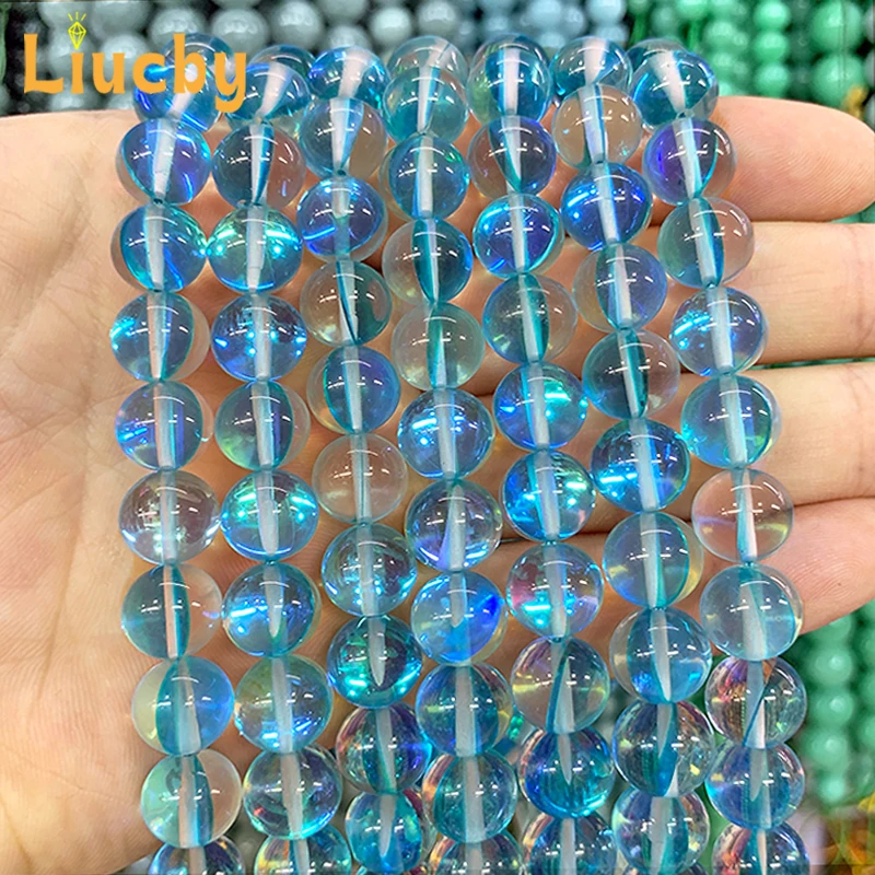 

Бусины из австрийского хрусталя, бусины из натурального светящегося камня для изготовления ювелирных изделий «сделай сам», нитка 15 дюймов, 6/8/10/12 мм