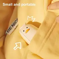 Hand Warmer Cute Duck Shape 4000mAh USB Rechargeable Hand Warmer Power Bank Electric Portable Pocket Heater Indoor Outdoor 4
