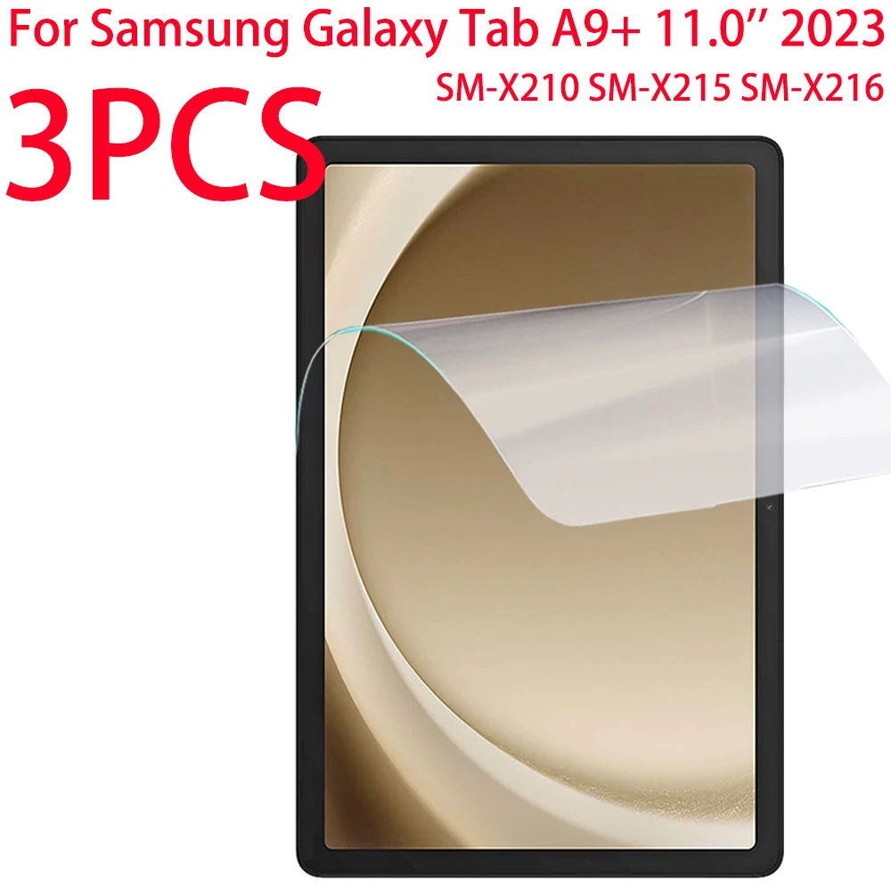 

3 Packs PET Soft Film Screen Protector For Samsung Galaxy Tab А9+ Plus 11 inch 2023 Tablet Protective Film A9+ SM-X210 X215 X216