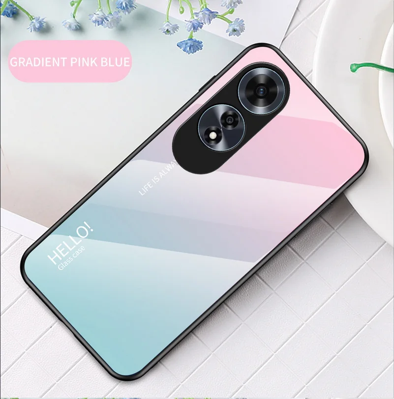 Gradient Tempered Glass Glossy Back Cover