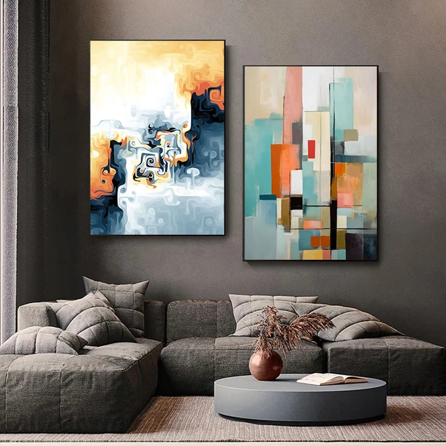 Abstract Art Muted Colors Poster Home Decoration Canvas Painting Print Wall Art Picture for Living Room DecorCuadros
