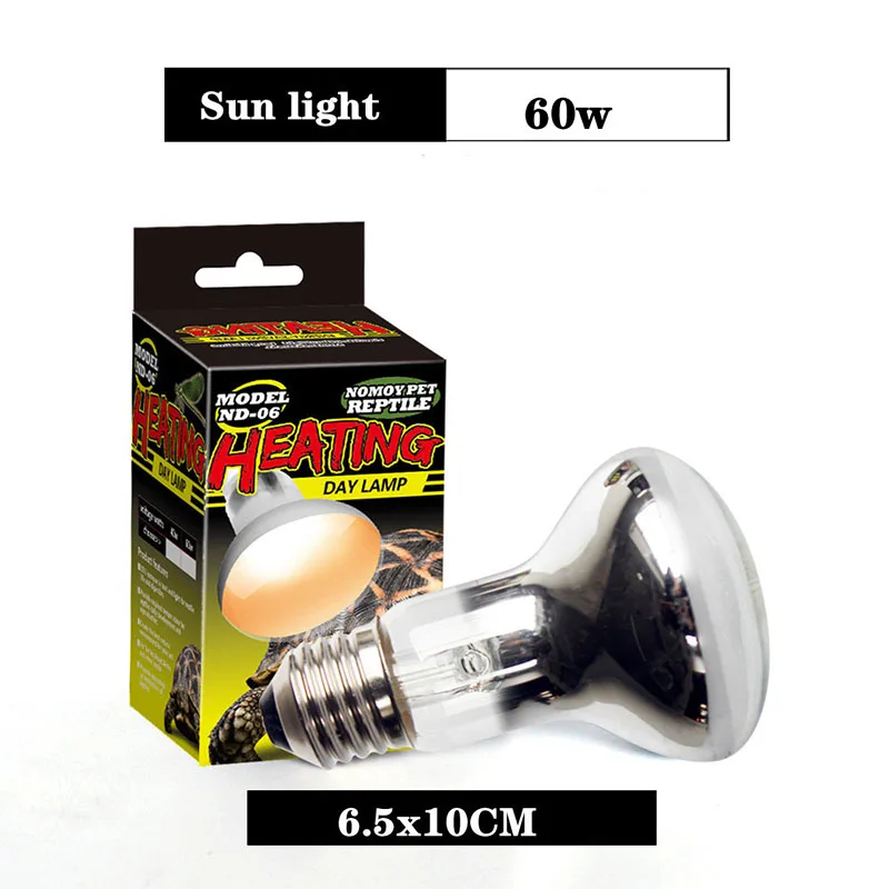 Reptile Heating Lamp UVA UVB Intense Basking Spot Simulated Natural Sunlight For Lizard Snake Turtle