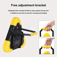 Lampe Solaire d'Urgence Triangulaire 3 en 1, Alarme de Sécurité, Installation, Portable, pour Camping et Travail 5