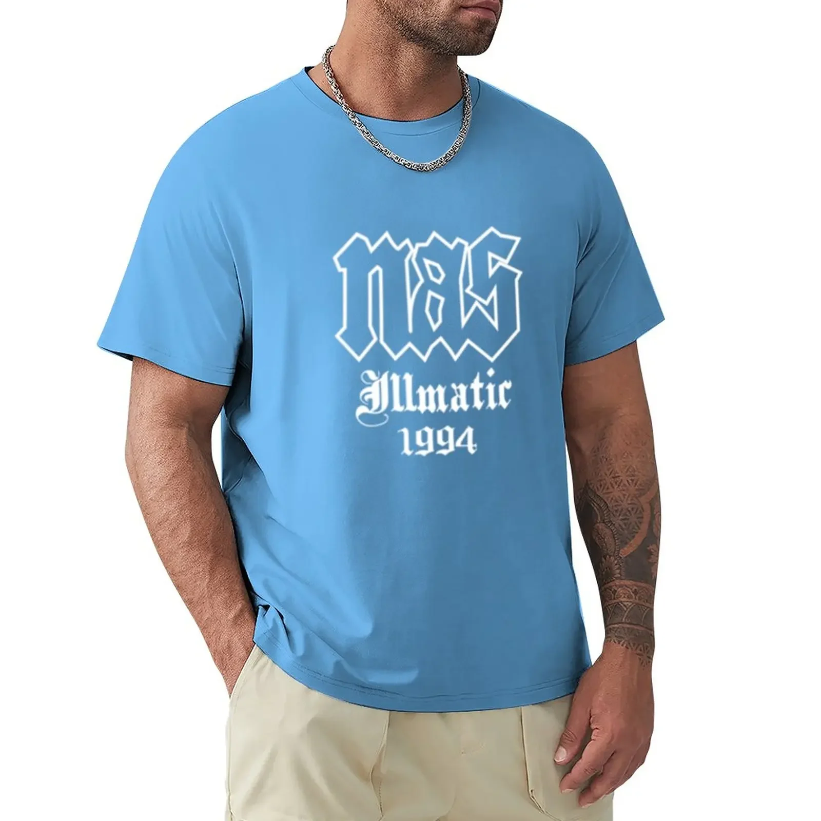 Nas Illmatic 1994 [Hiphop Vintage Design] T-Shirt Abbigliamento Vintage T-Shirt Da Uomo Manica Corta Moda Coreana Ad Asciugatura Rapida