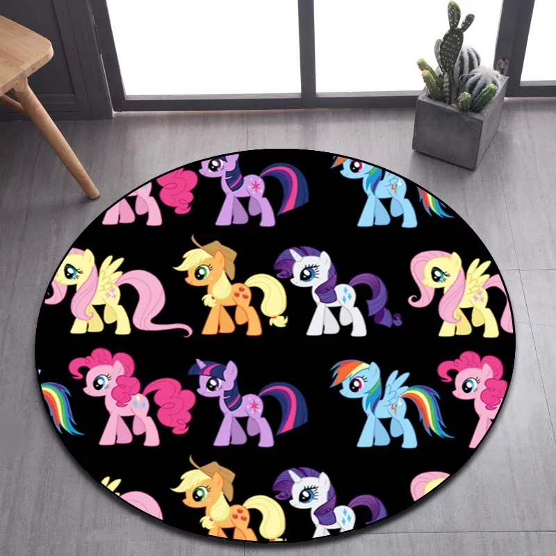 

3D Cartoon Cute Unicorn Area Rug Large,Round Carpet Rug for Living Room Bedroom Sofa Decoration,Children Play Non-slip Floor Mat
