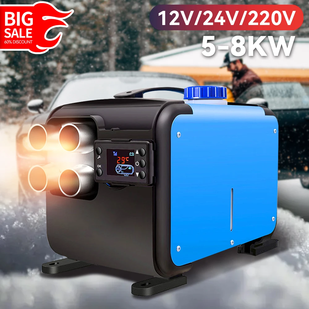 

Galaxy Gang Diesel Air Heater 8kw 5kw 12v 24v Car Heater All In One With Silencer For Car Bus Trailer RV Diesel Vehicle Parking