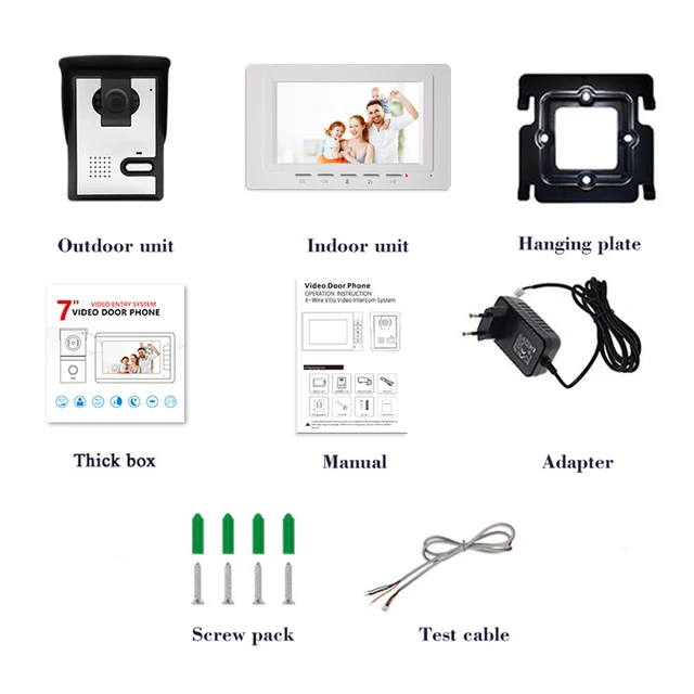 7 Inch HD Intelligent Video Intercom Doorbell Apartment Private Residential Video Doorbell Monitoring System 6
