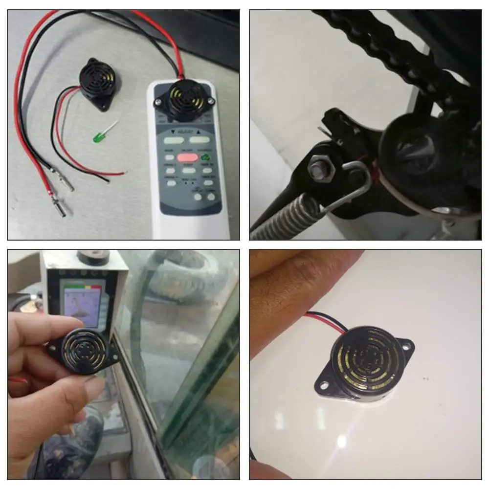 High-Decibel 12V Electronic Piezo Buzzer Alarm - 2 Pack
