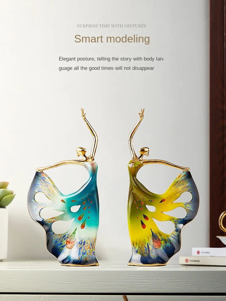 

Роскошное креативное медное изделие ручной работы, элегантные украшения для танцующей девушки, украшения для комнаты, подарки на день рождения, Изысканные Подарки