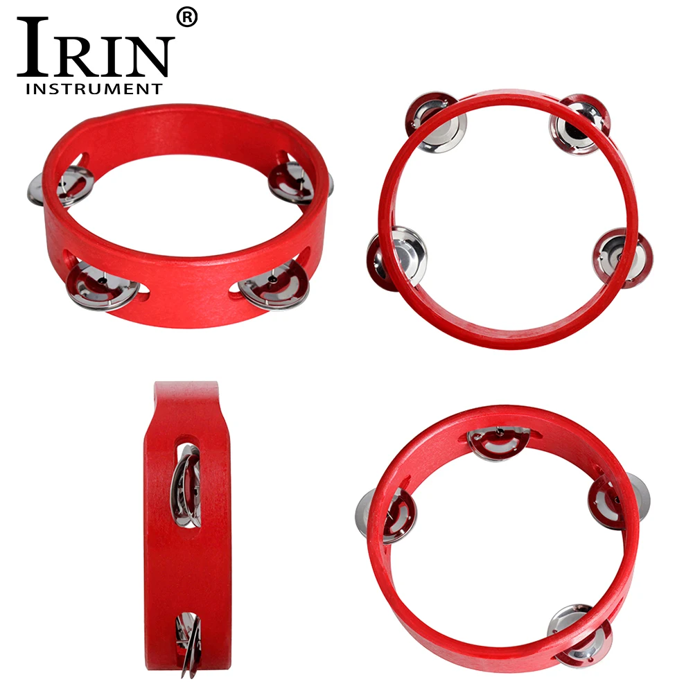 IRIN 6 Inch Tambourine Solid Wooden Handbell Children's Enlightenment And Wisdom Music Toys Percussion Instrument Kids Gift