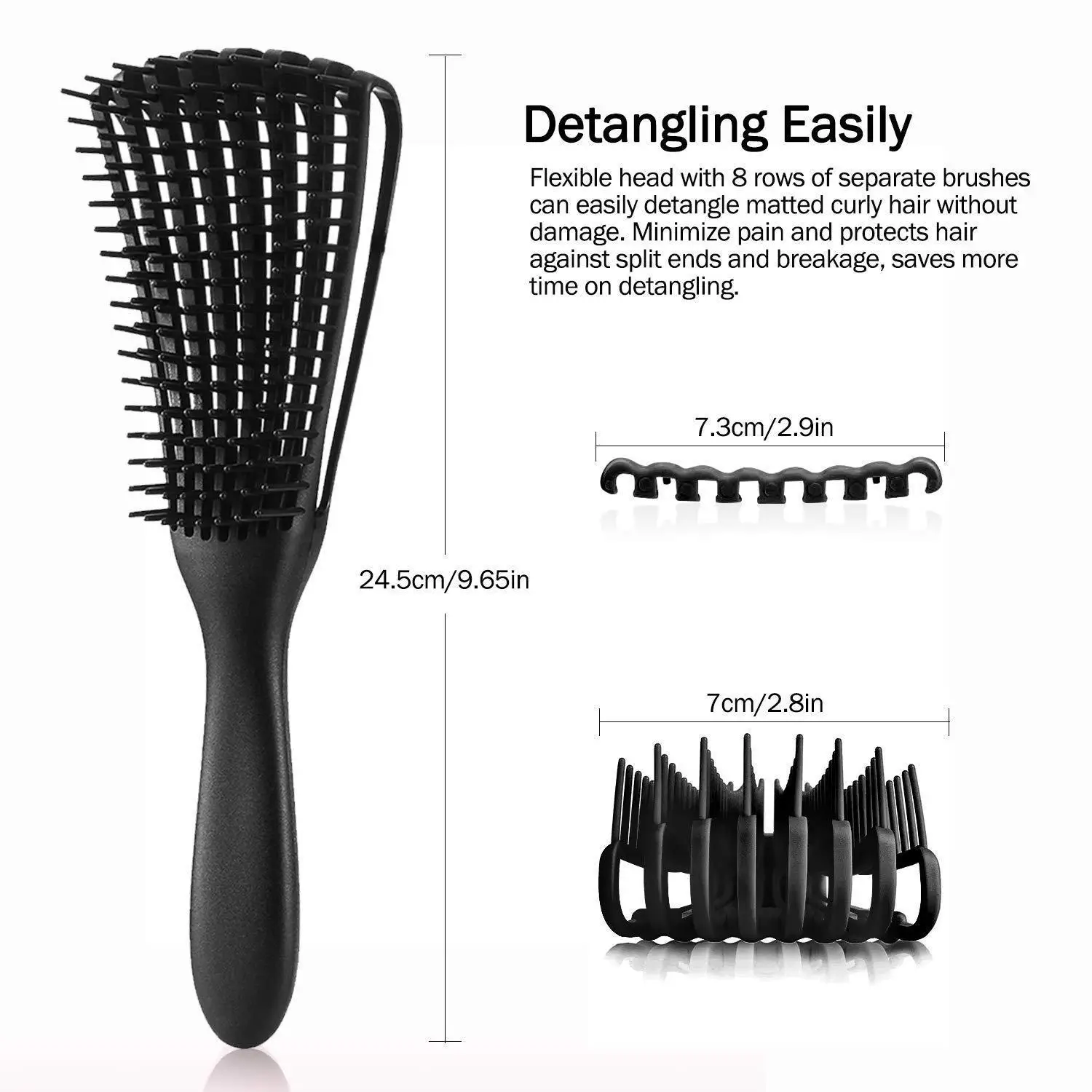 1PC Hair Brush Detangling Brush Scalp Massage Hair Comb Women Detangle Hairbrush for Styling Curly Hairdressing Salon Care Tool 6