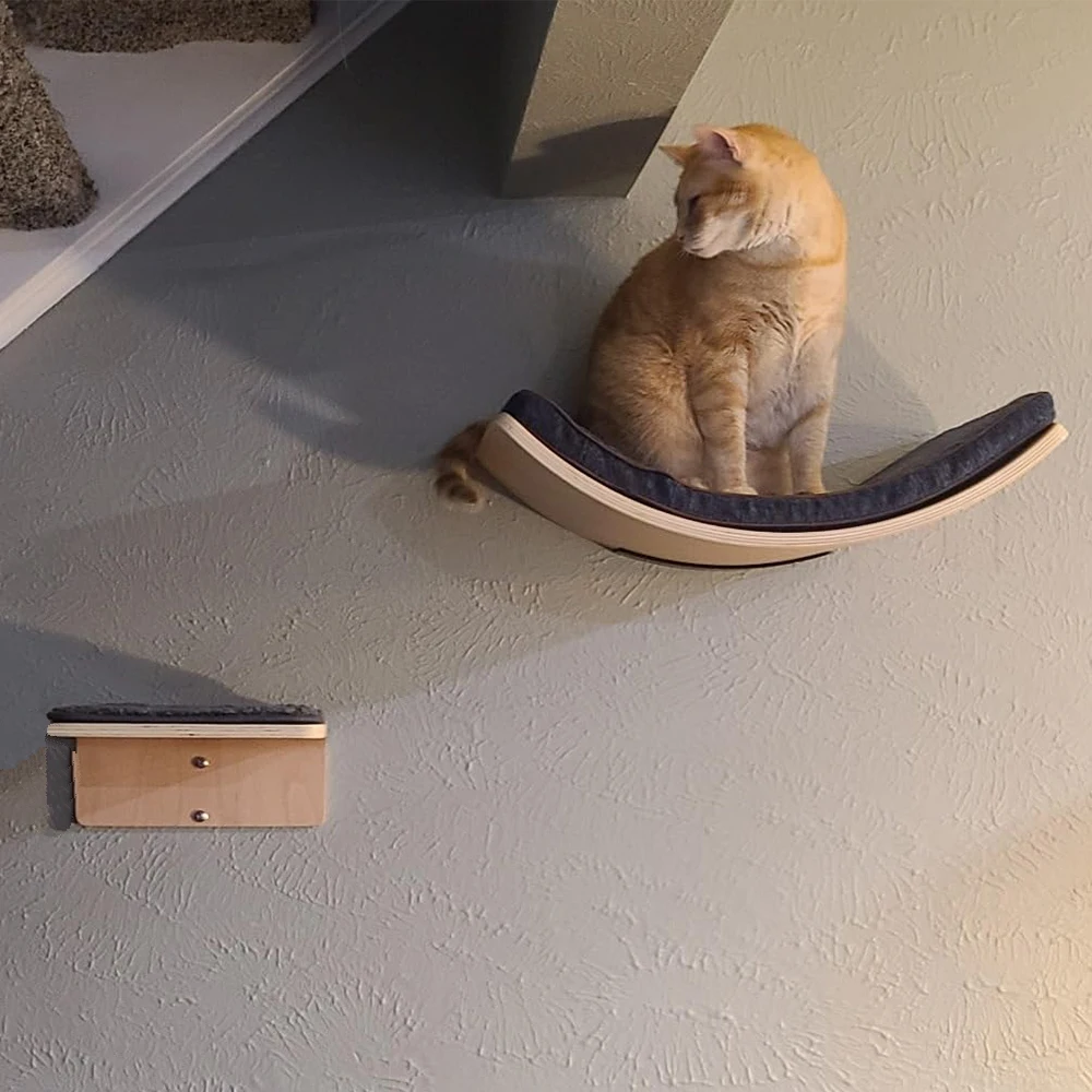 1 Piece Wall Mounted Cat Hammock Cat Jumping Platform for Rest with Scratching Post for Climbing and Grinding Claws Cat Supplies 1 Piece Wall Mounted Cat Hammock Cat Jumping Platform for Rest with Scratching Post for Climbing and Grinding Claws Cat Supplies